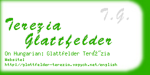 terezia glattfelder business card